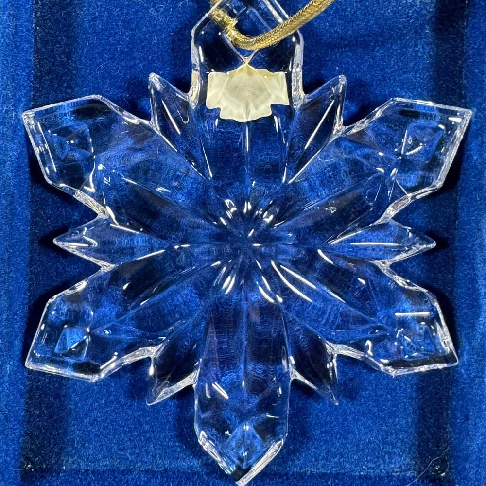 Mikasa Snowflake Ornament Clear Crystal Joyous Collection Germany Boxed